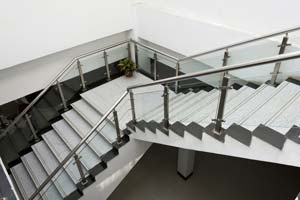 Stainless steel and glass balustrade