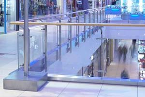 Stainless steel and glass balustrade