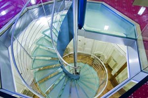 Stainless steel spiral stairs