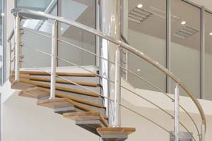 Stainless steel spiral stairs